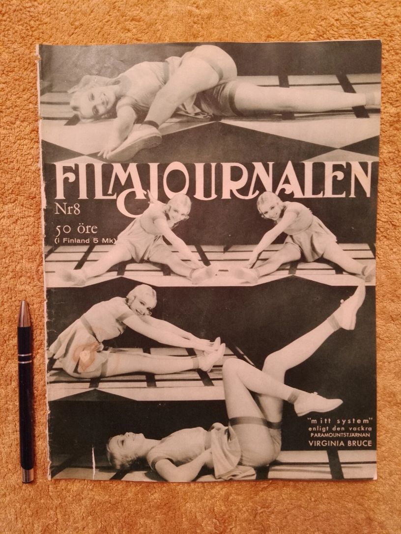 FILMJOURNALEN magazine side cover Issue 8   1930