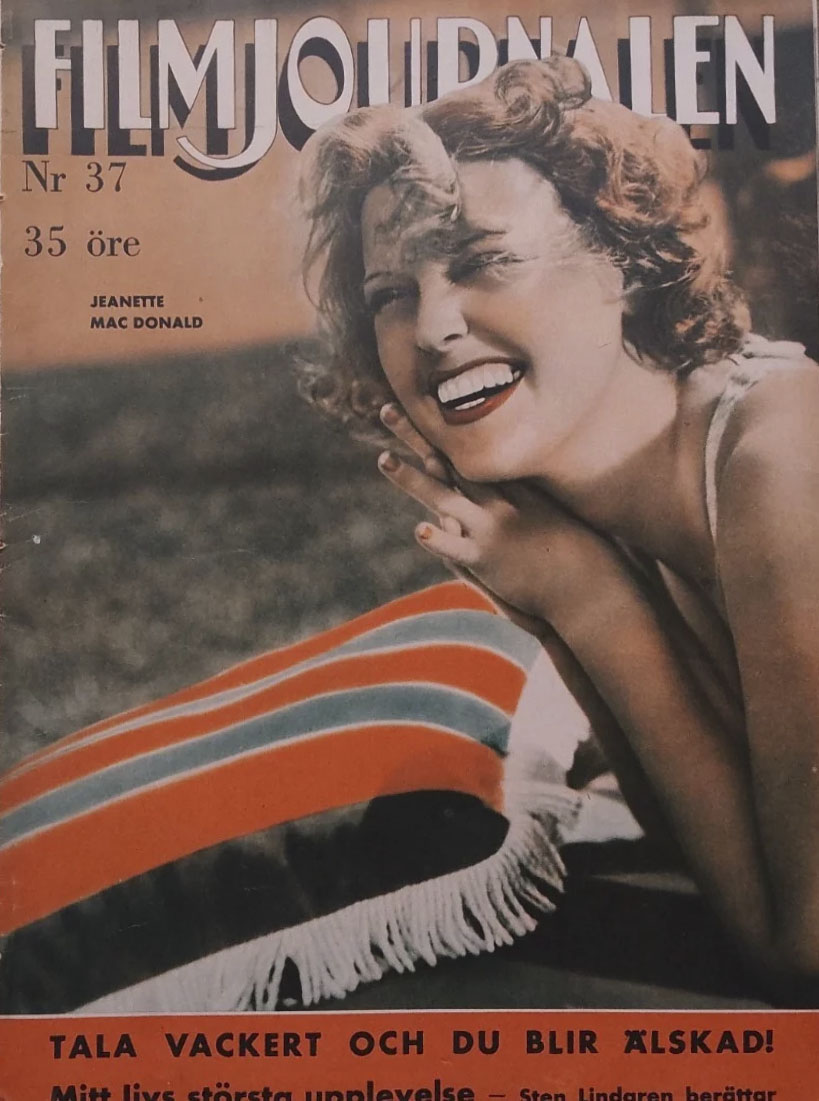 FILMJOURNALEN magazine side cover Issue 37   1935