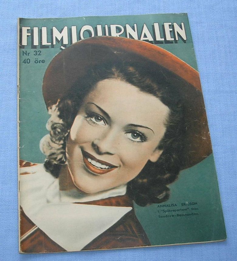 FILMJOURNALEN magazine side cover Issue 32   1941
