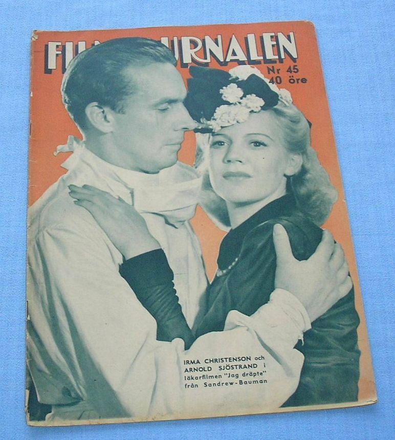 FILMJOURNALEN magazine side cover Issue 45   1943