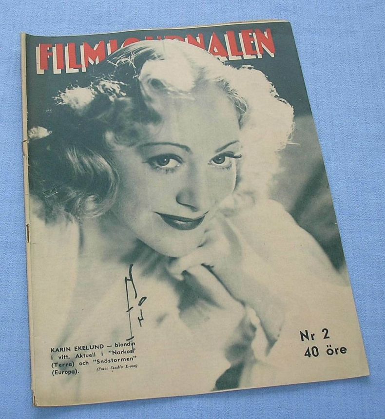 FILMJOURNALEN magazine side cover Issue 2   1944