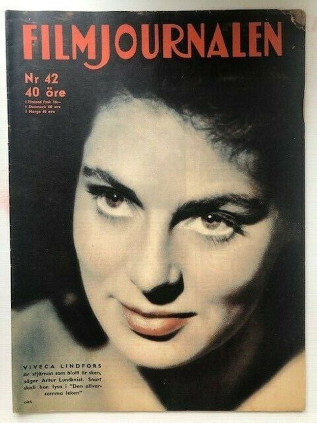 FILMJOURNALEN magazine side cover Issue 42   1945