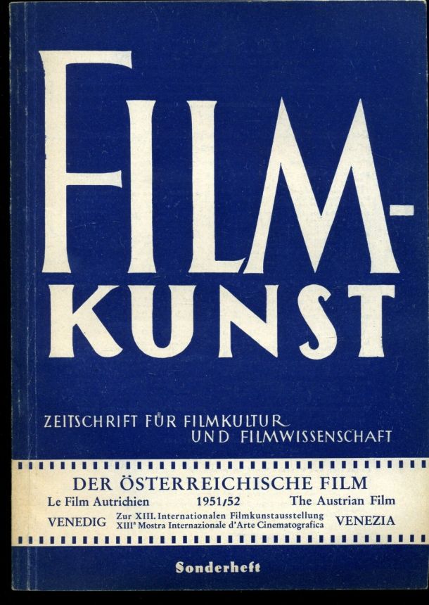 FILMKUNST magazine side cover  /February 1951