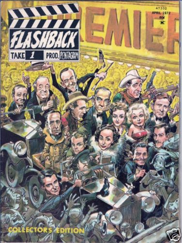 FLASHBACK (70s) magazine side cover Issue 1 April 1972