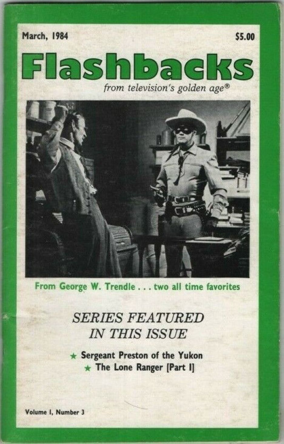 FLASHBACKS magazine side cover  Vol 1 No  3  March 1984