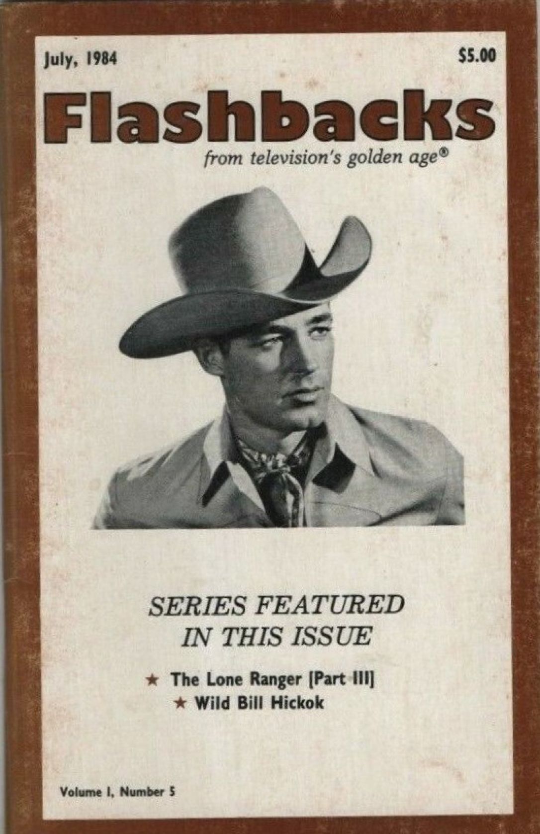 FLASHBACKS magazine side cover  Vol 1 No  5  July 1984