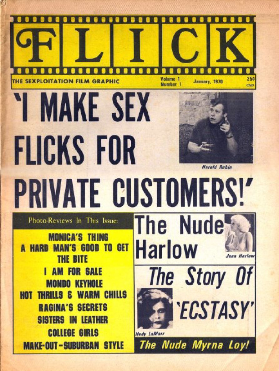 FLICK 1970 magazine side cover Issue 1  Vol 1 No  1  January 1970