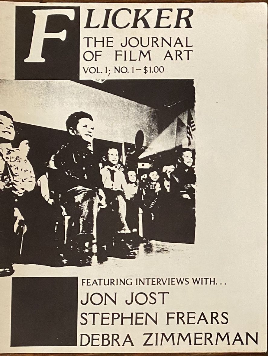 FILM JOURNAL FLICKER magazine side cover Issue 1  Vol 1 No  1   