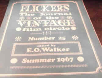 FLICKERS magazine side cover Issue 25 Summer 1967