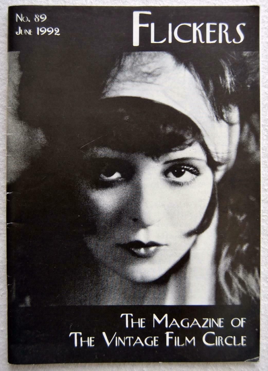 FLICKERS magazine side cover Issue 89 June 1992