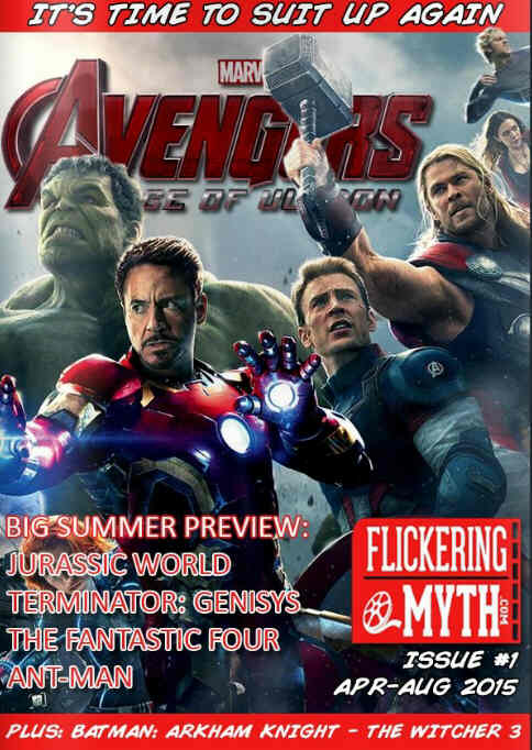 FLICKERING MYTH magazine side cover Issue 1 April/August 2015