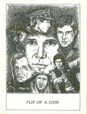 FLIP OF A COIN magazine side cover Issue 6 February 1985