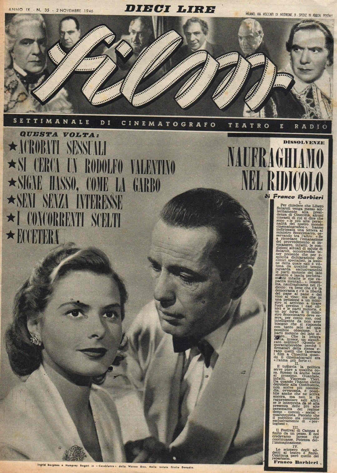 FILM (1938-50) magazine side cover Issue 35 2 November 1946