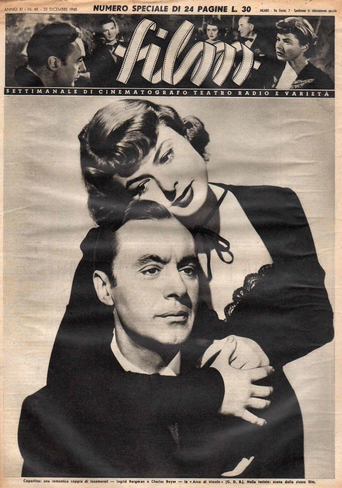 FILM (1938-50) magazine side cover Issue 48 25 December 1948