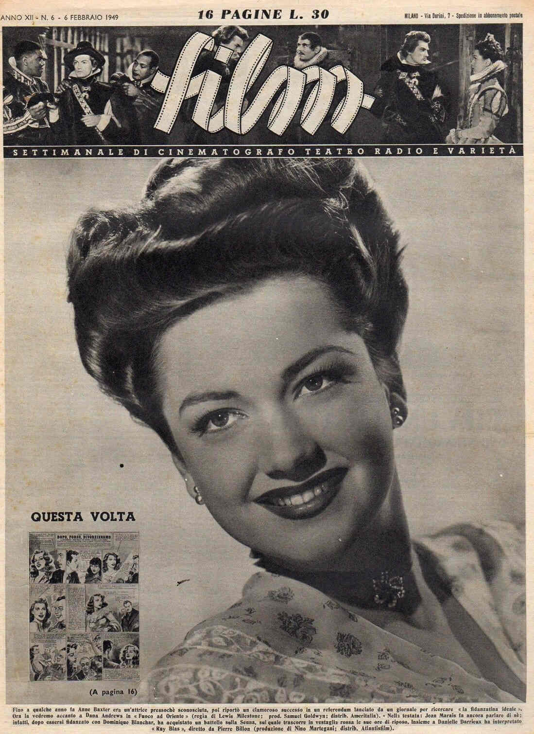 FILM (1938-50) magazine side cover Issue 6 6 February 1949