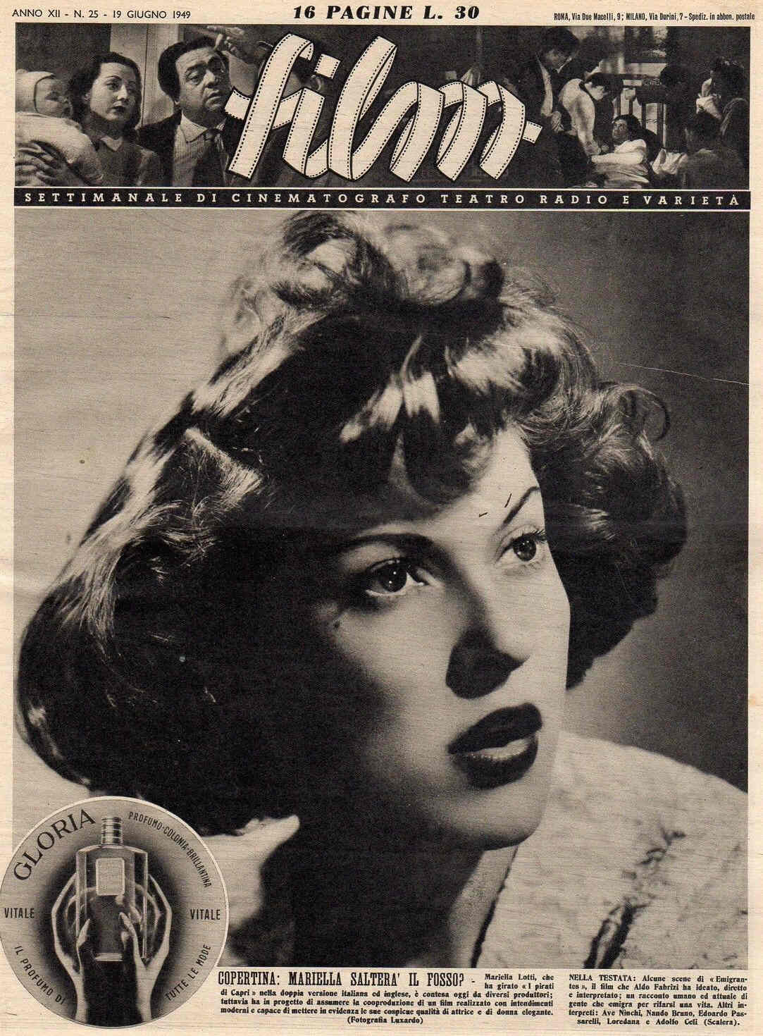 FILM (1938-50) magazine side cover Issue 25 19 June 1949