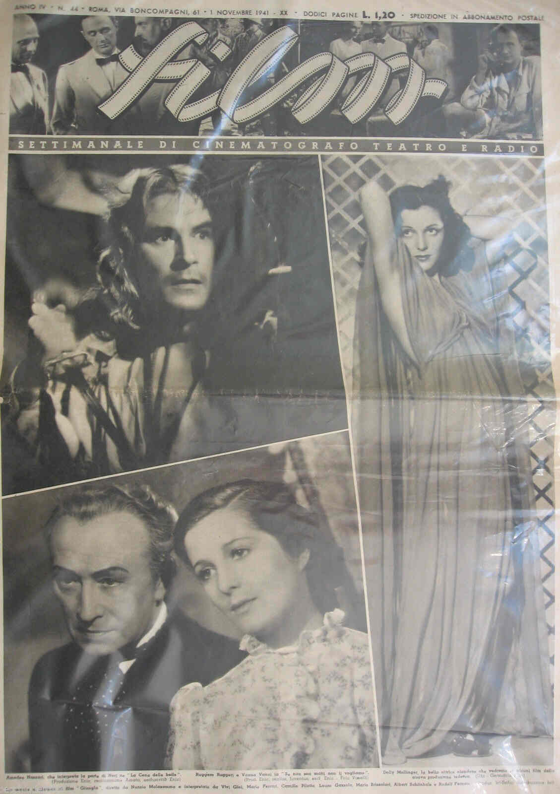 FILM (1938-50) magazine side cover Issue 44 1 November 1941