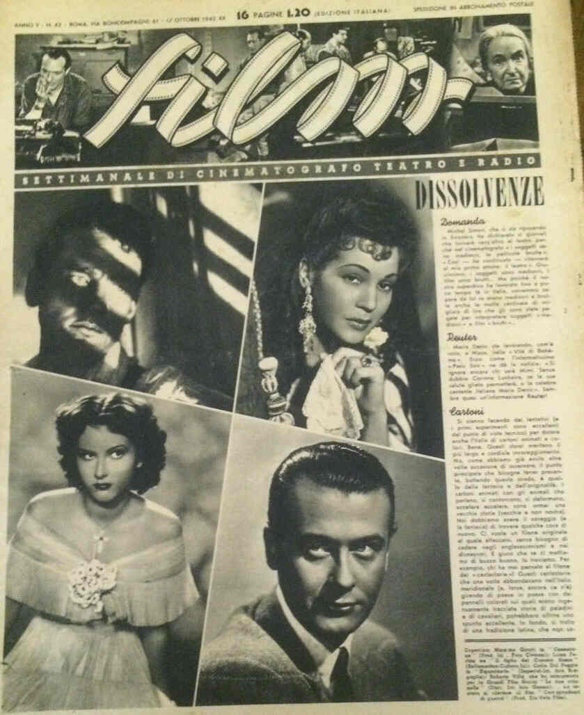 FILM (1938-50) magazine side cover Issue 42 17 October 1942