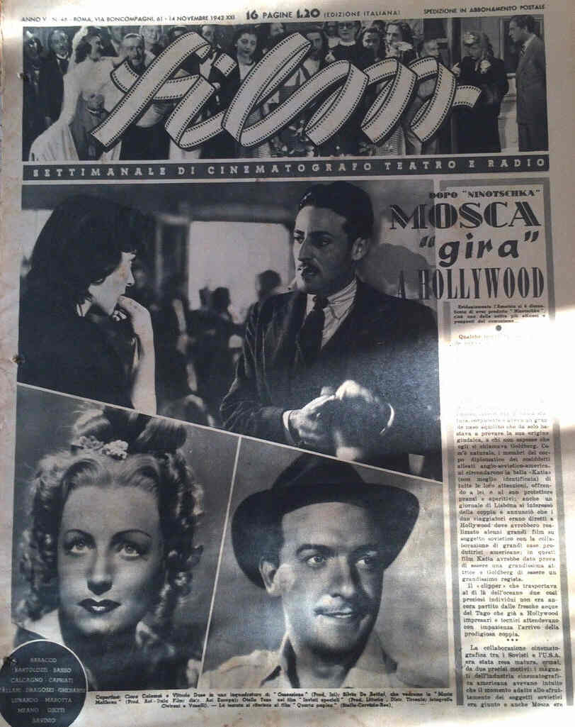 FILM (1938-50) magazine side cover Issue 46 14 November 1942