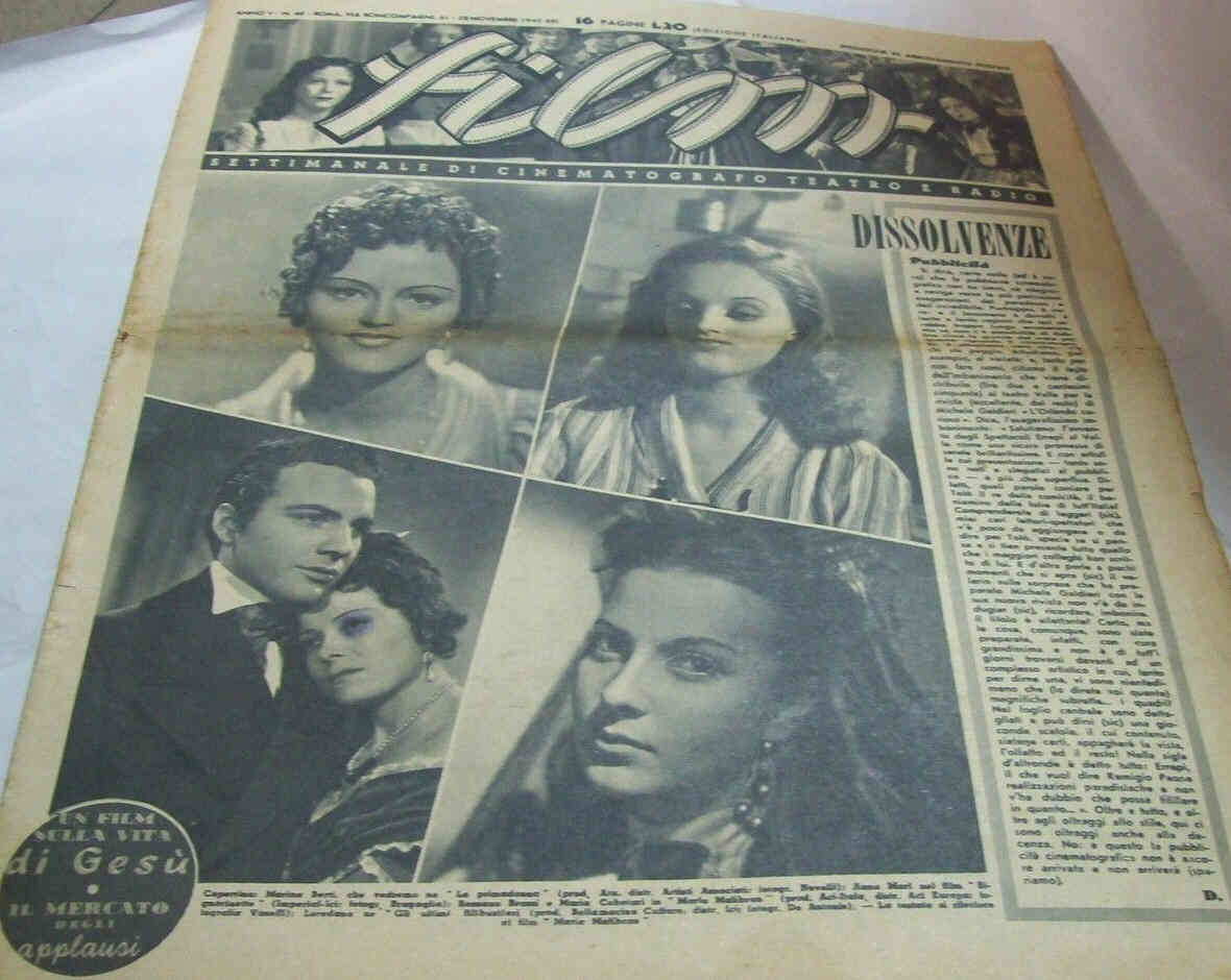 FILM (1938-50) magazine side cover Issue 48 28 November 1942