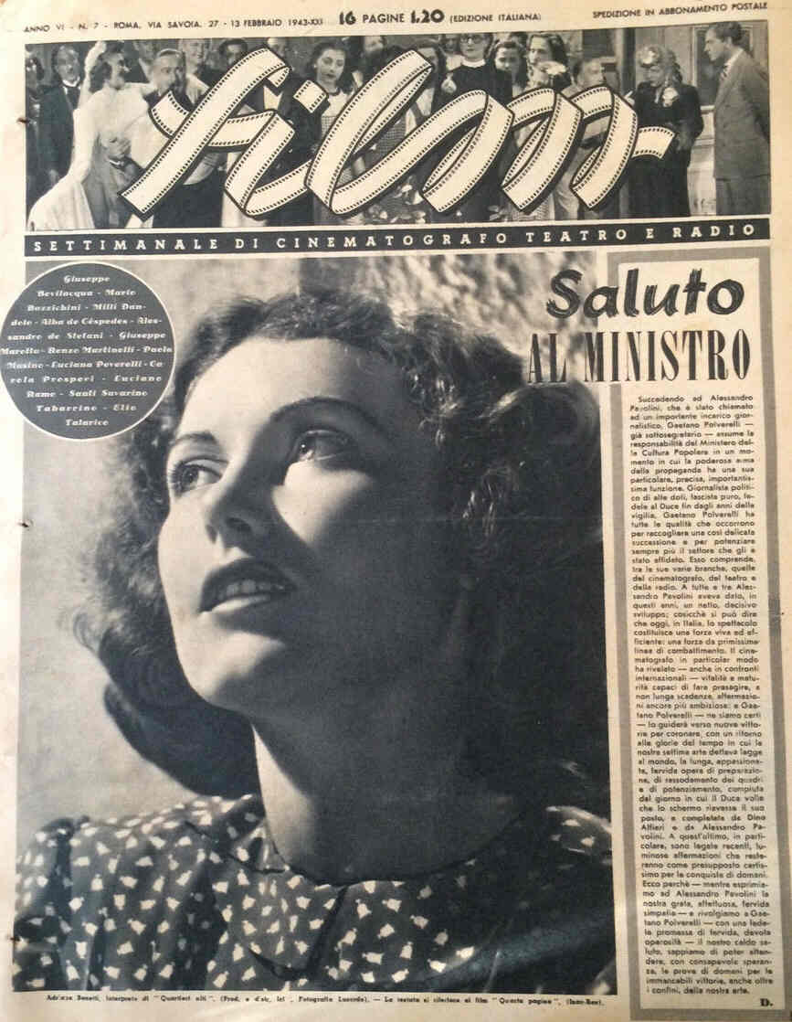 FILM (1938-50) magazine side cover Issue 7 13 February 1943