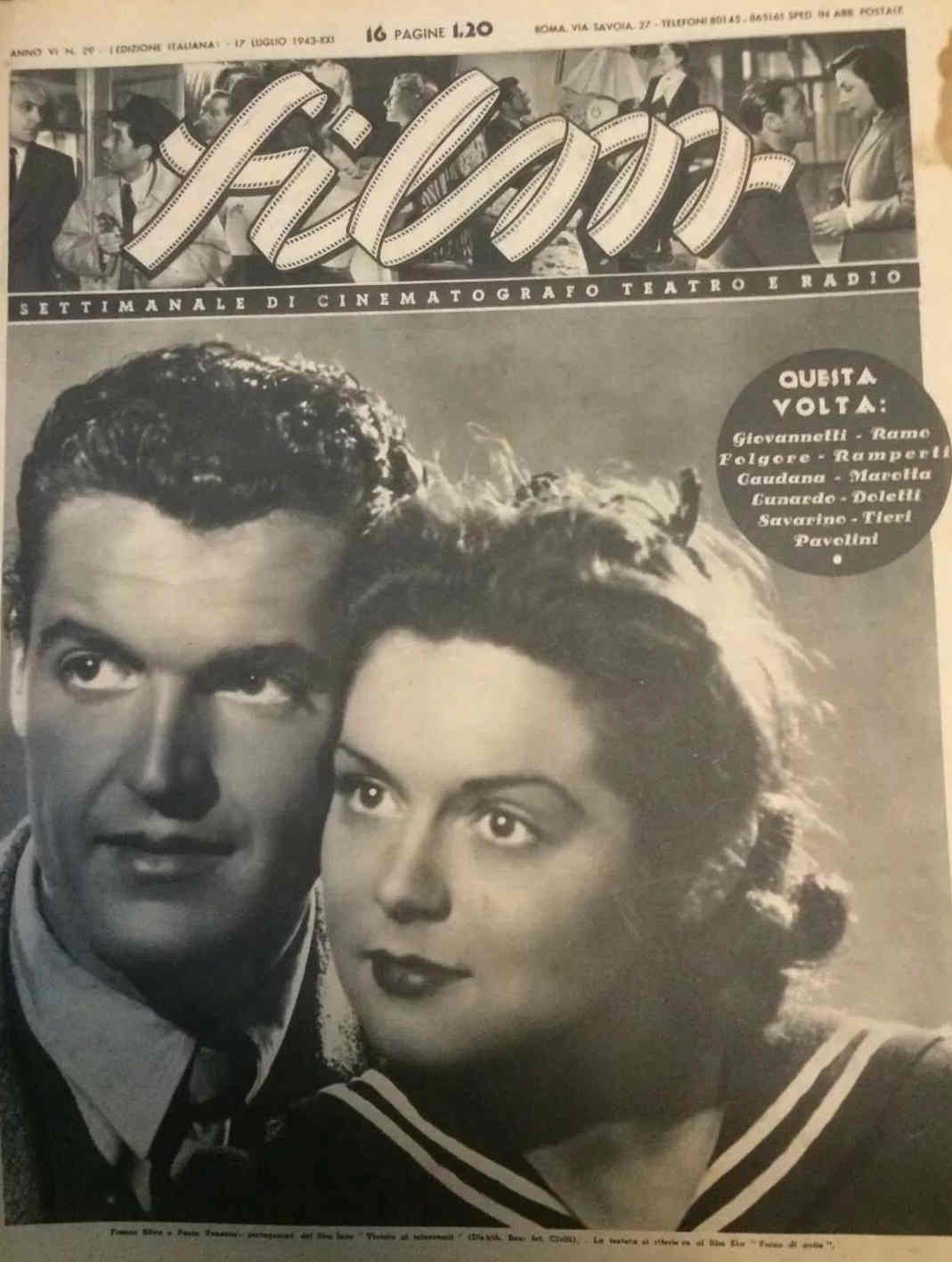 FILM (1938-50) magazine side cover Issue 29 17 July 1943