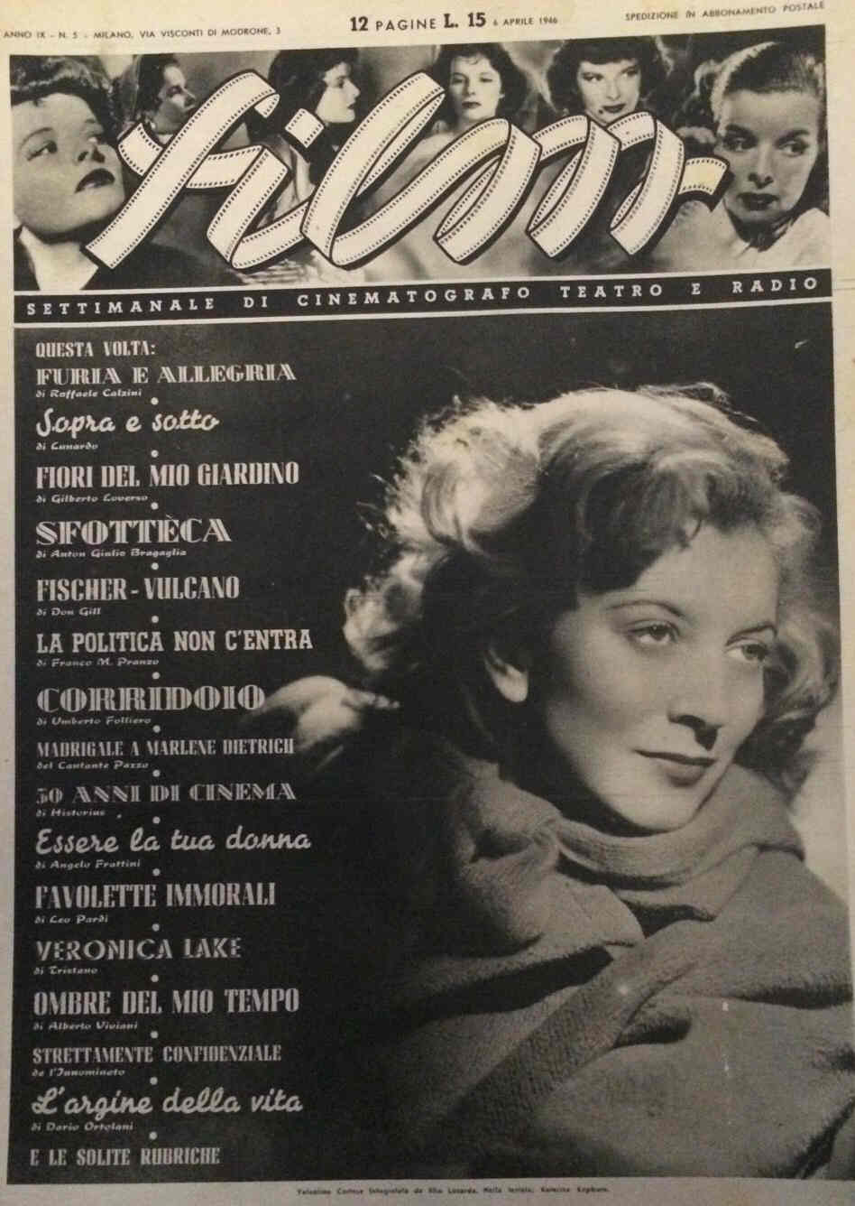 FILM (1938-50) magazine side cover Issue 5 6 April 1946