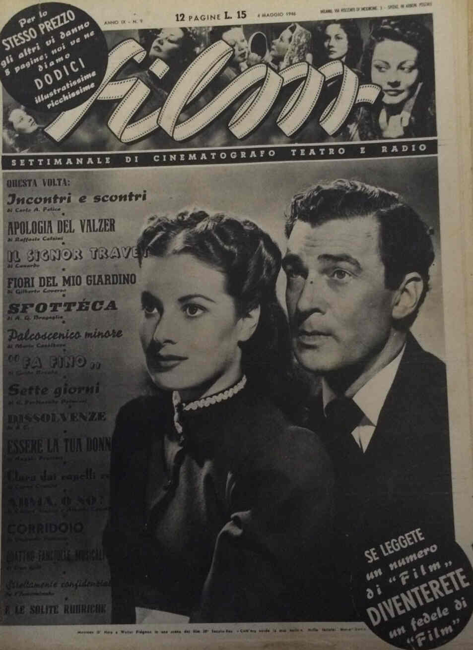 FILM (1938-50) magazine side cover Issue 9 4 May 1946