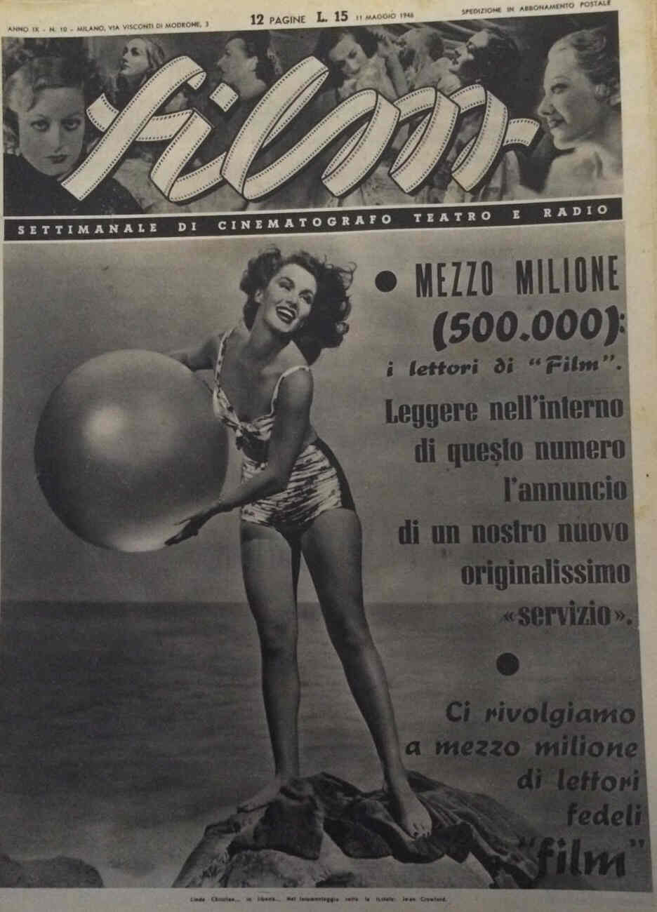 FILM (1938-50) magazine side cover Issue 10 11 May 1946