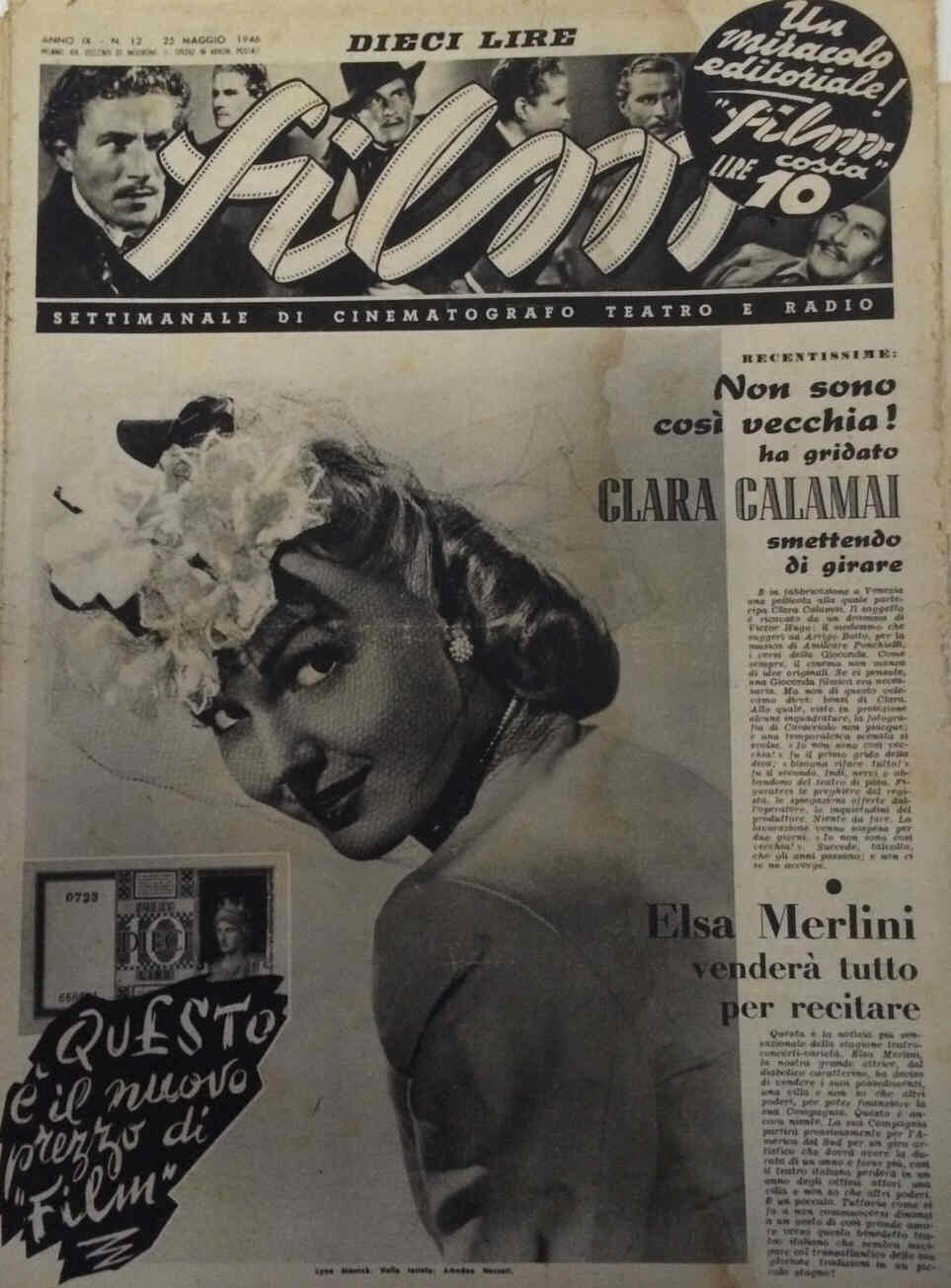 FILM (1938-50) magazine side cover Issue 12 25 May 1946