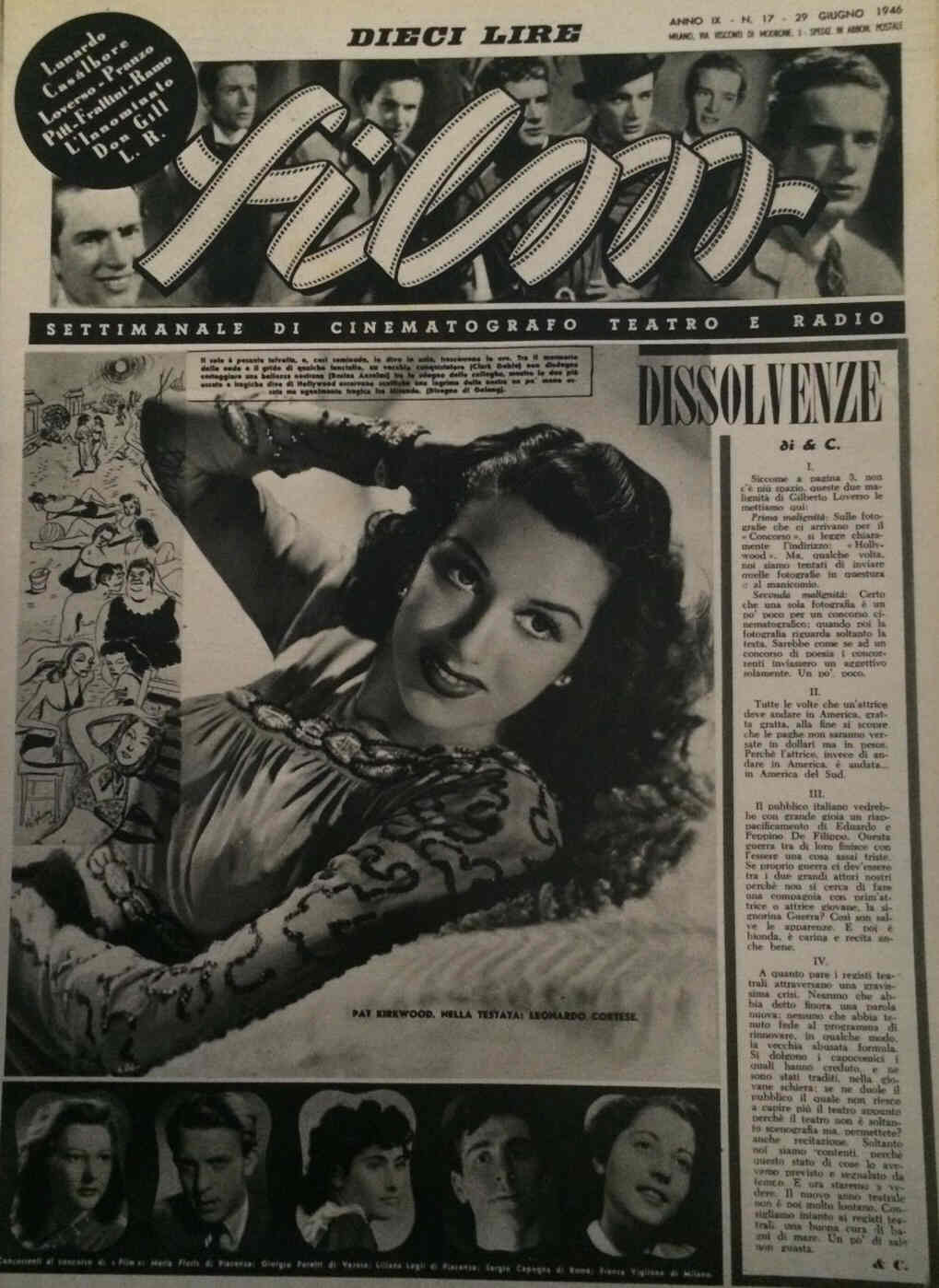 FILM (1938-50) magazine side cover Issue 17 29 June 1946