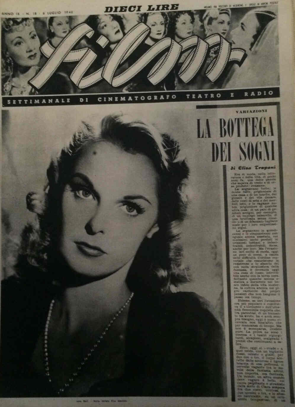 FILM (1938-50) magazine side cover Issue 18 6 July 1946