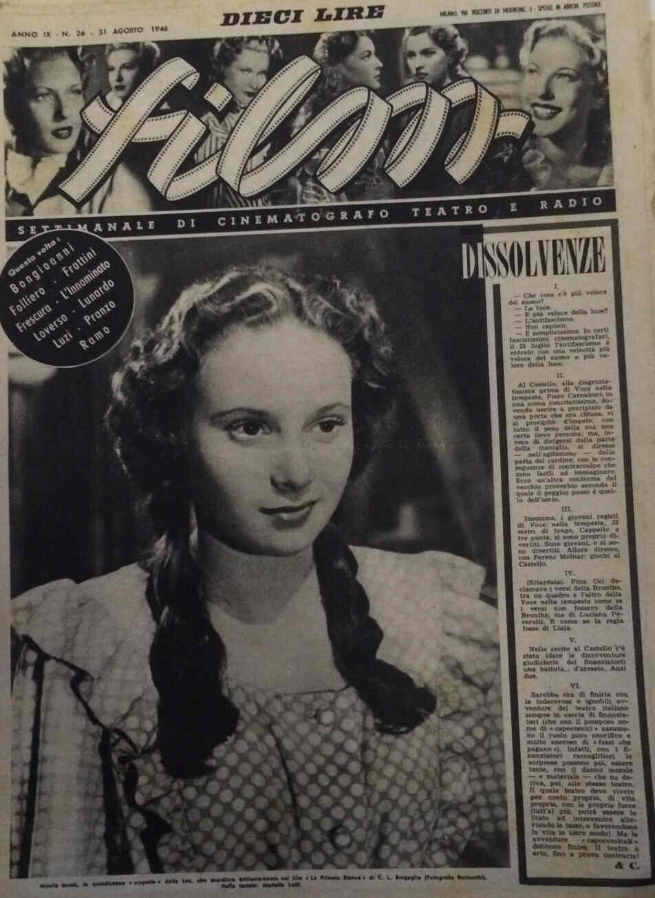 FILM (1938-50) magazine side cover Issue 26 31 August 1946