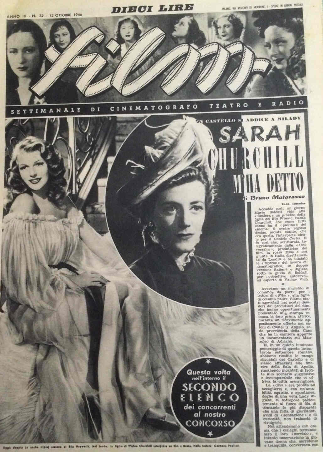FILM (1938-50) magazine side cover Issue 32 12 October 1946