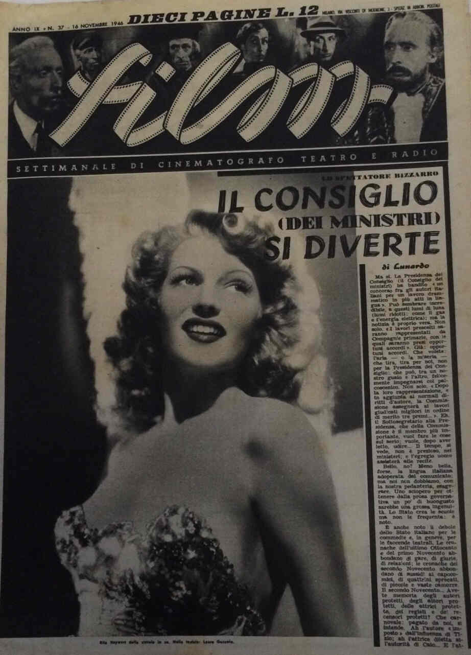 FILM (1938-50) magazine side cover Issue 37 16 November 1946