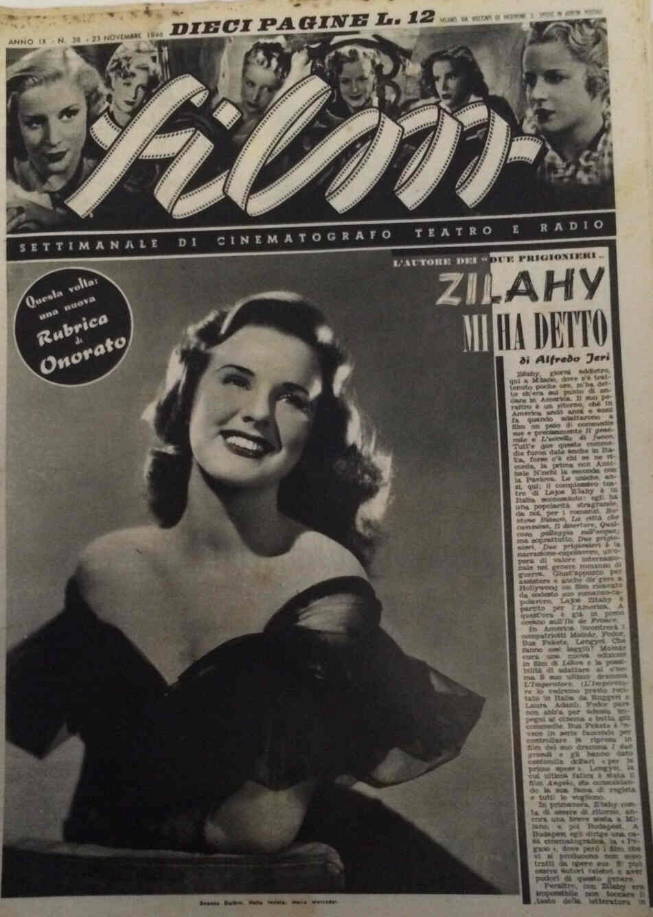 FILM (1938-50) magazine side cover Issue 38 23 November 1946
