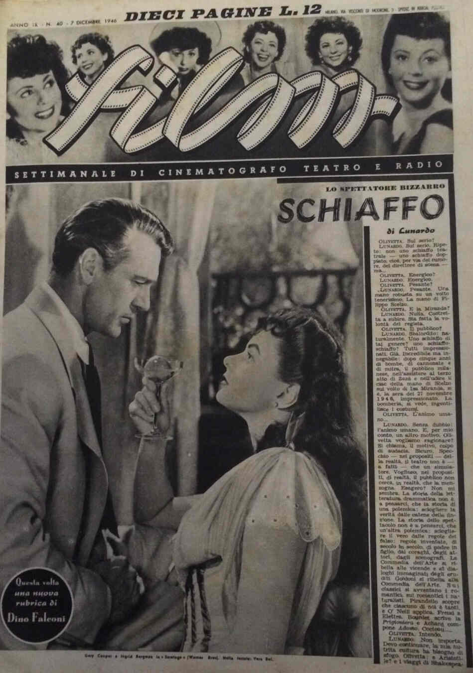 FILM (1938-50) magazine side cover Issue 40 7 December 1946