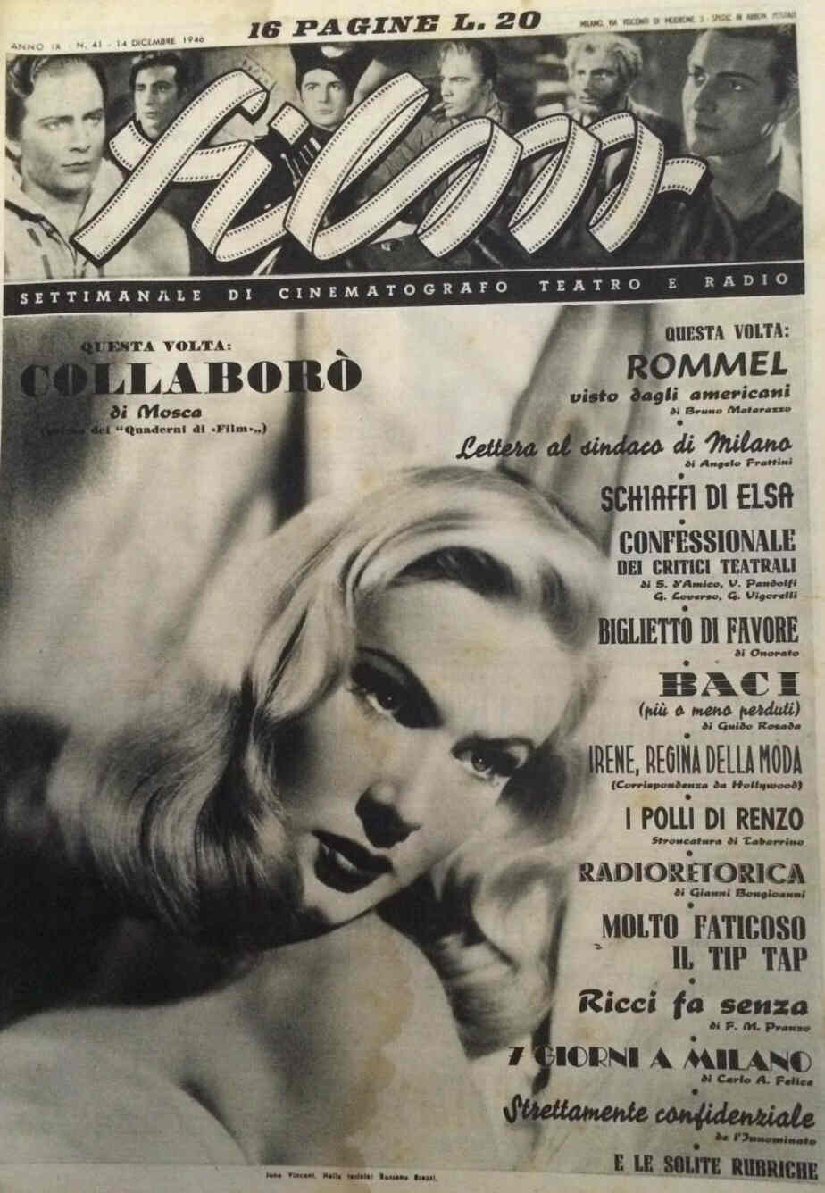 FILM (1938-50) magazine side cover Issue 41 14 December 1946