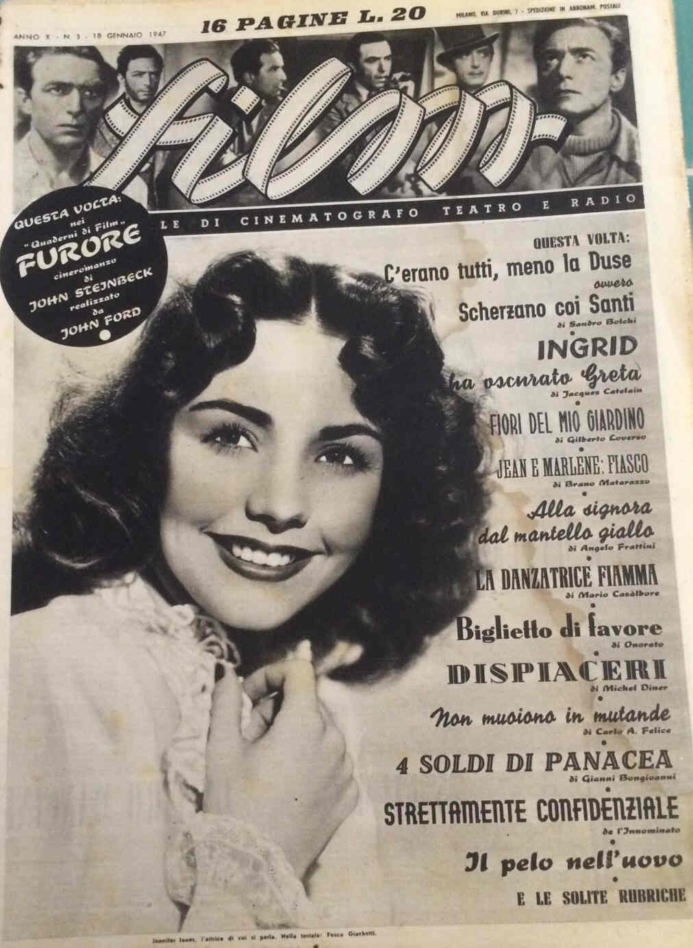 FILM (1938-50) magazine side cover Issue 3 18 January 1947