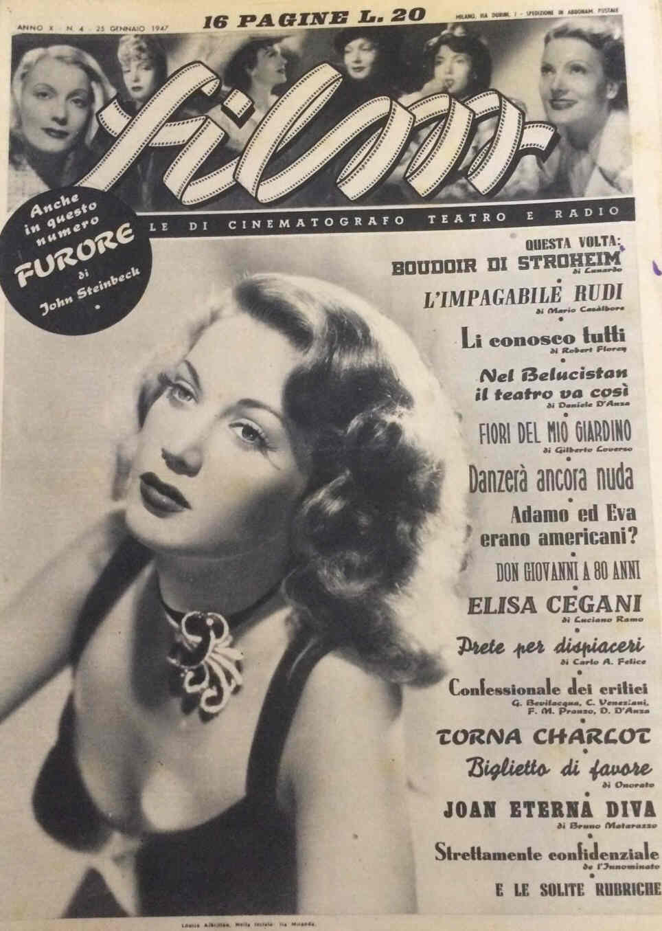 FILM (1938-50) magazine side cover Issue 4 25 January 1947