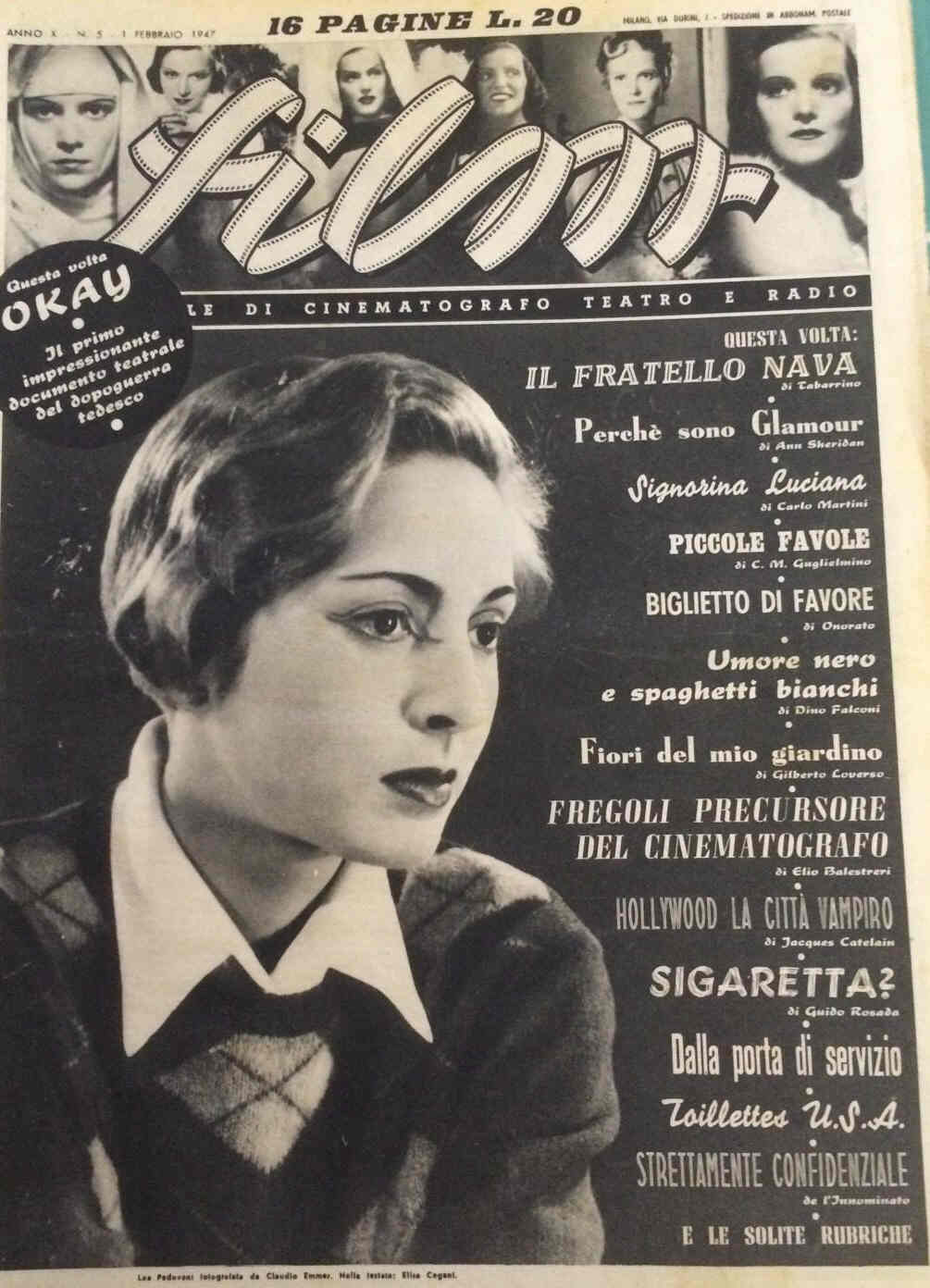 FILM (1938-50) magazine side cover Issue 5 1 February 1947