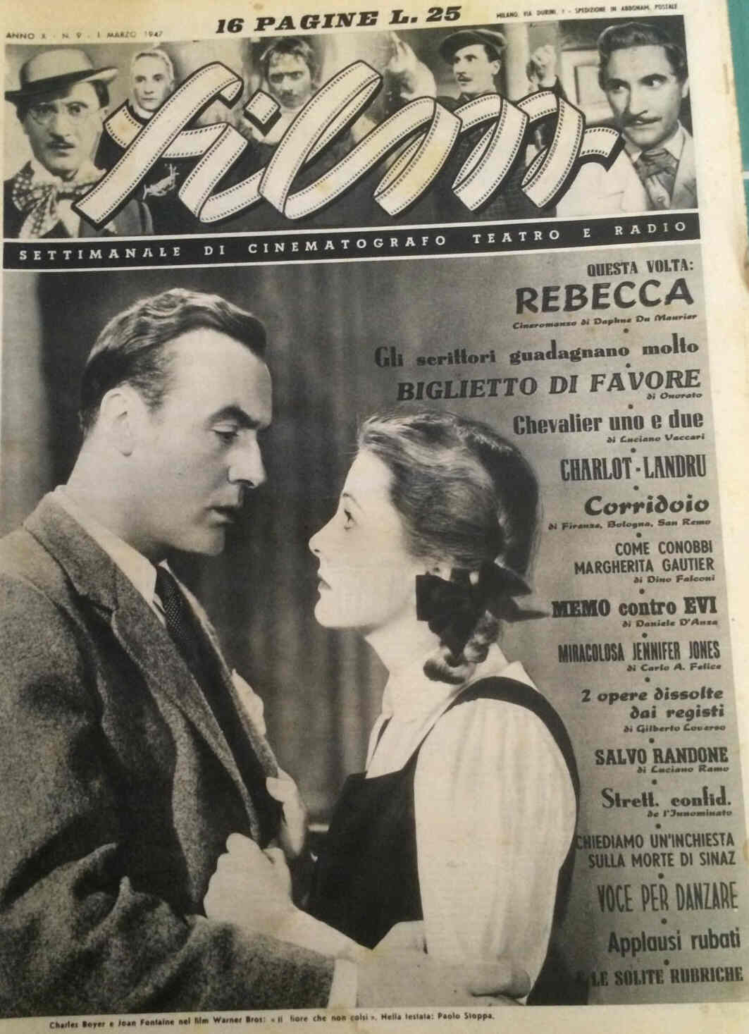 FILM (1938-50) magazine side cover Issue 9 1 March 1947