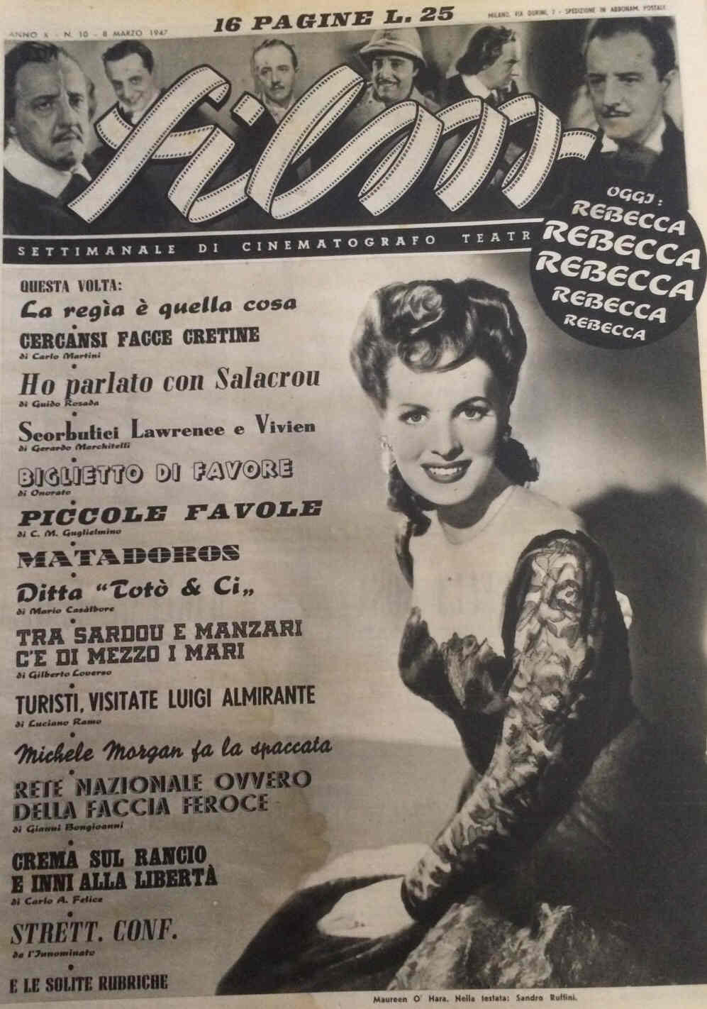 FILM (1938-50) magazine side cover Issue 10 8 March 1947