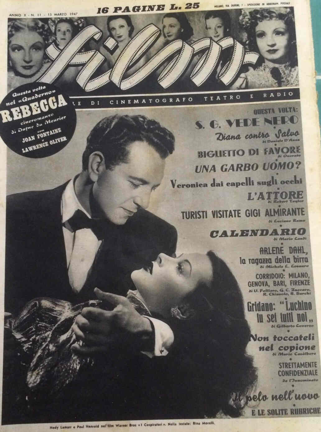 FILM (1938-50) magazine side cover Issue 11 15 March 1947