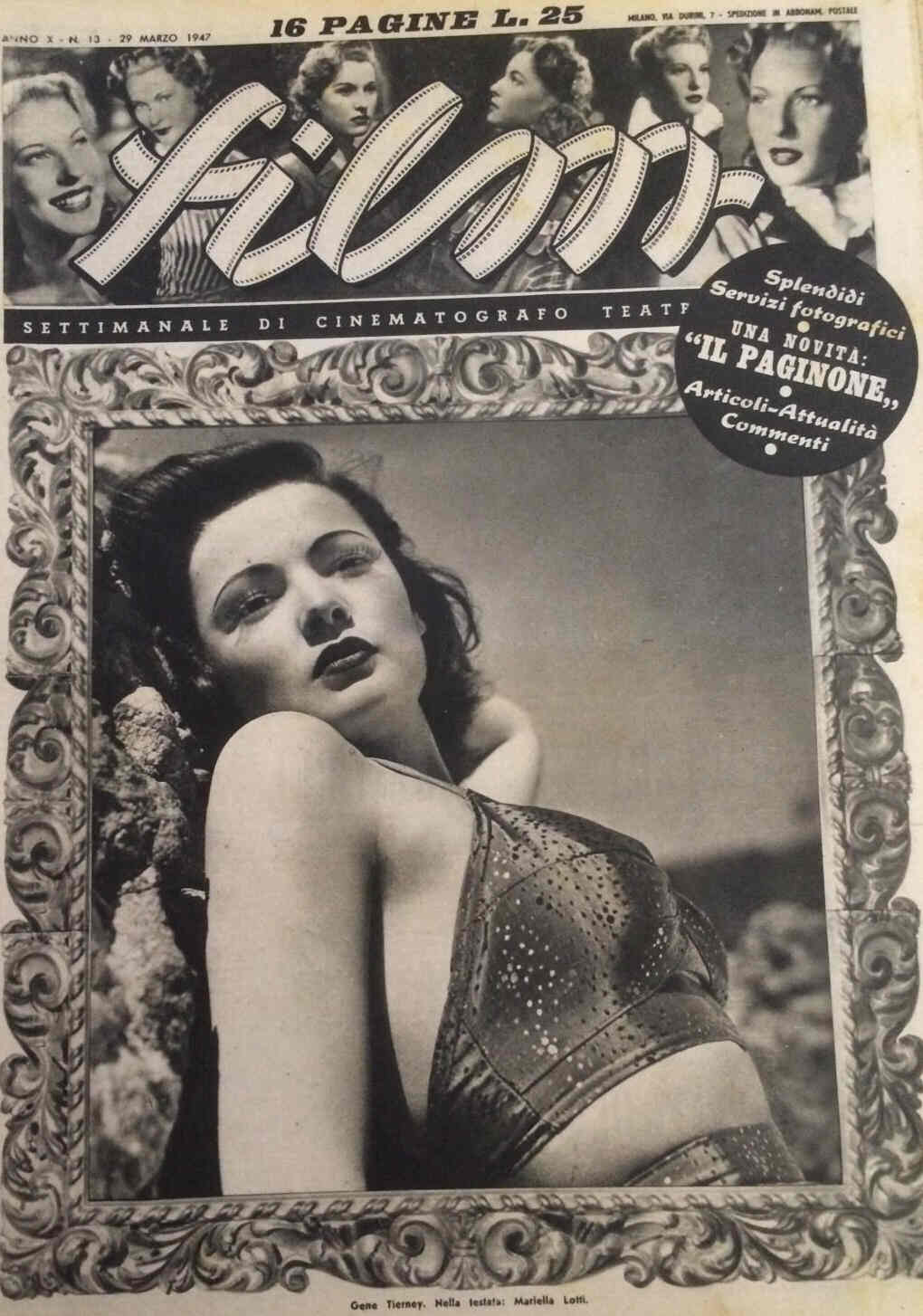 FILM (1938-50) magazine side cover Issue 13 29 March 1947