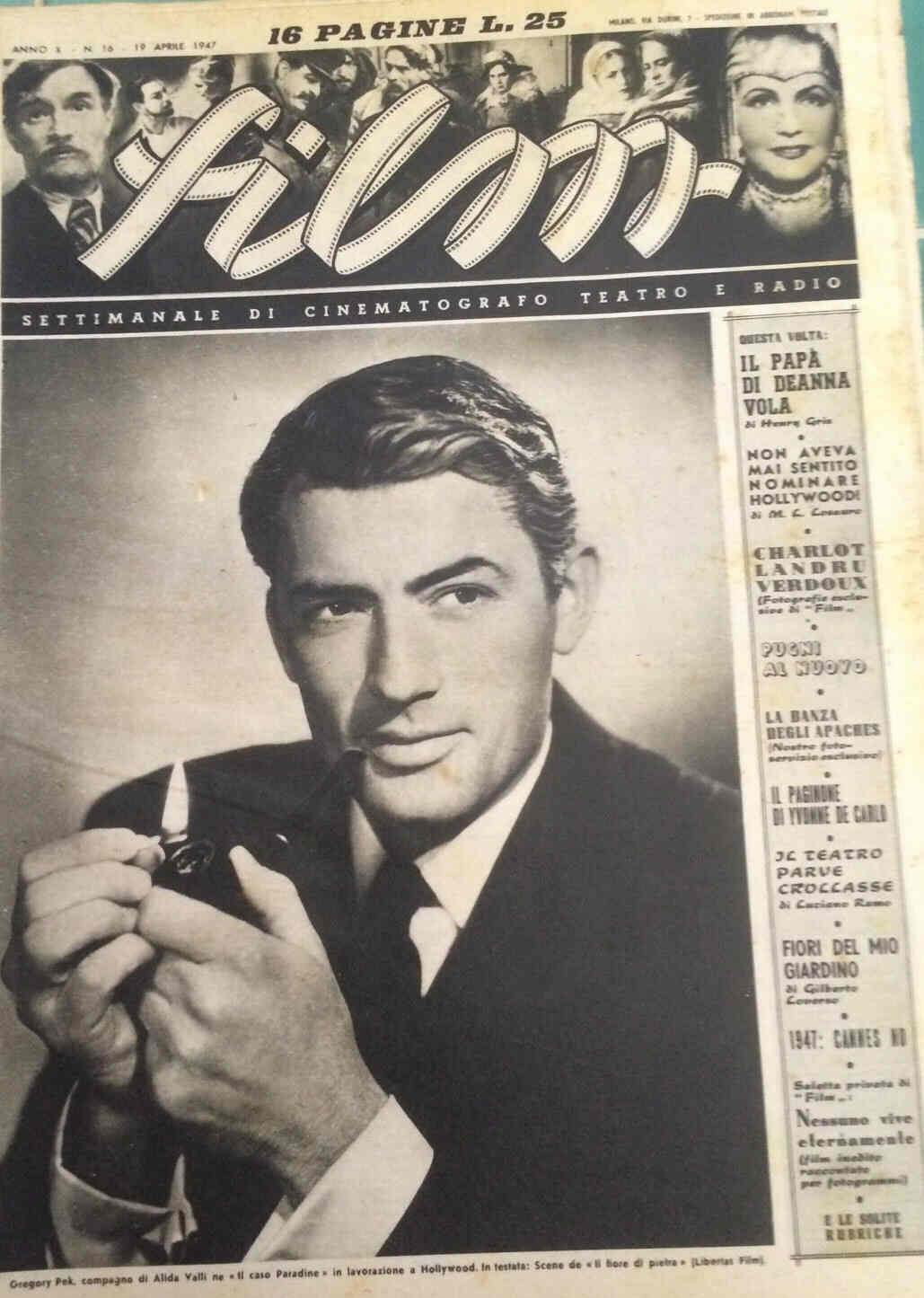 FILM (1938-50) magazine side cover Issue 16 19 April 1947