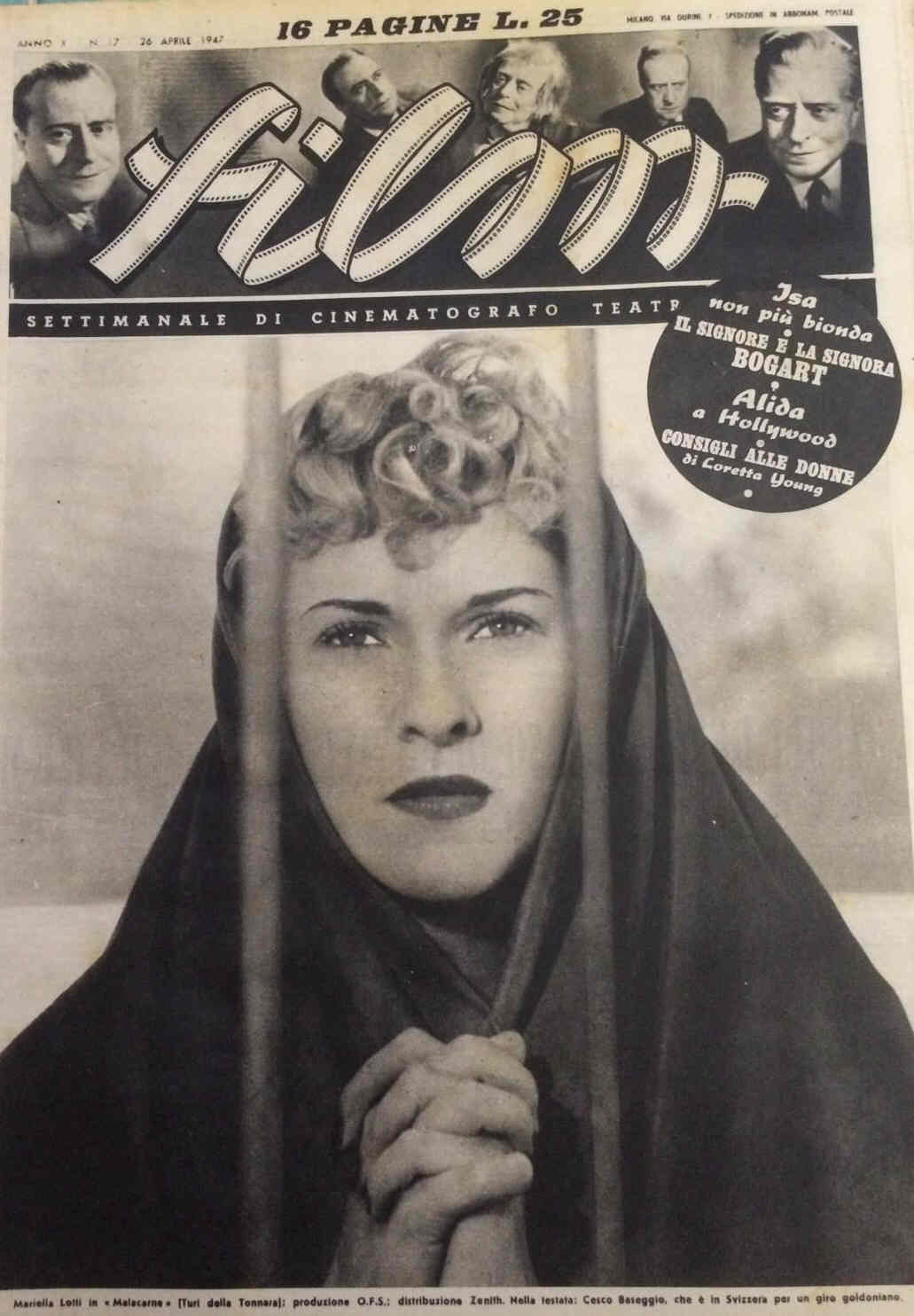 FILM (1938-50) magazine side cover Issue 17 26 April 1947