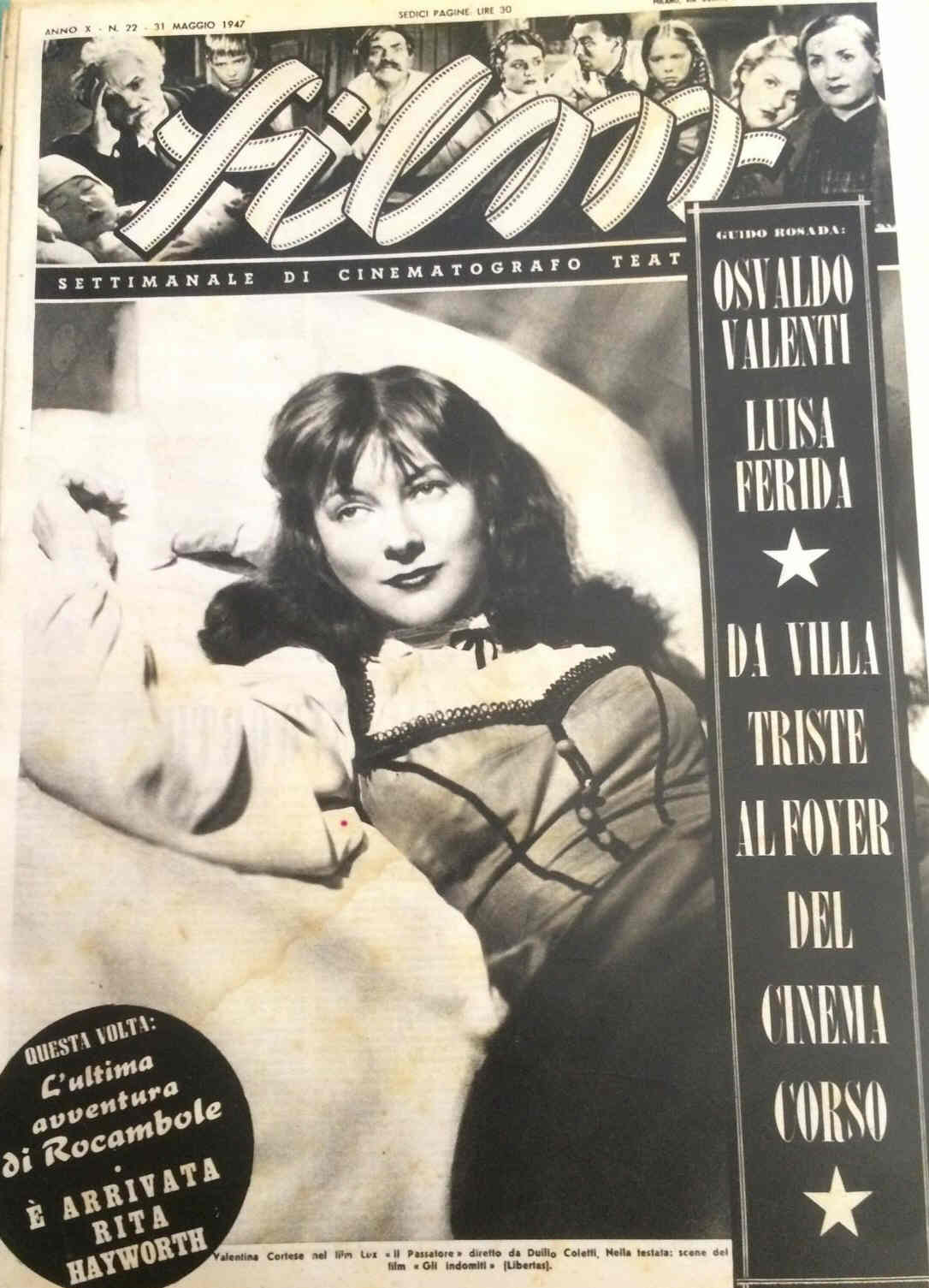 FILM (1938-50) magazine side cover Issue 22 31 May 1947