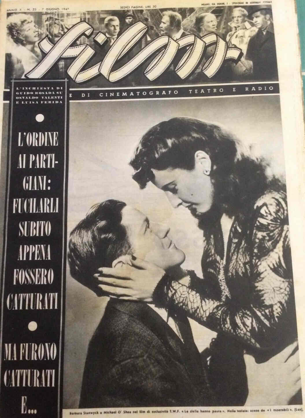 FILM (1938-50) magazine side cover Issue 23 7 June 1947