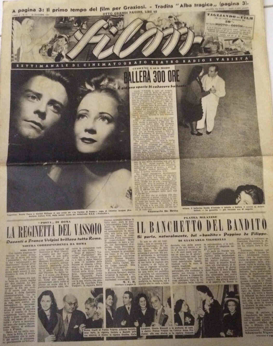 FILM (1938-50) magazine side cover Issue 51 20 December 1947